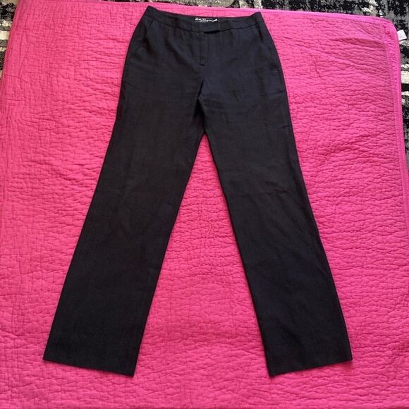 Salvatore Ferragamo  Black Linen Pants, M - Picture 1 of 9